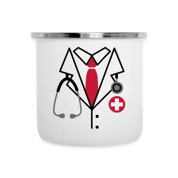 Ärztin - Emaille-Tasse - Weiß - Vorne