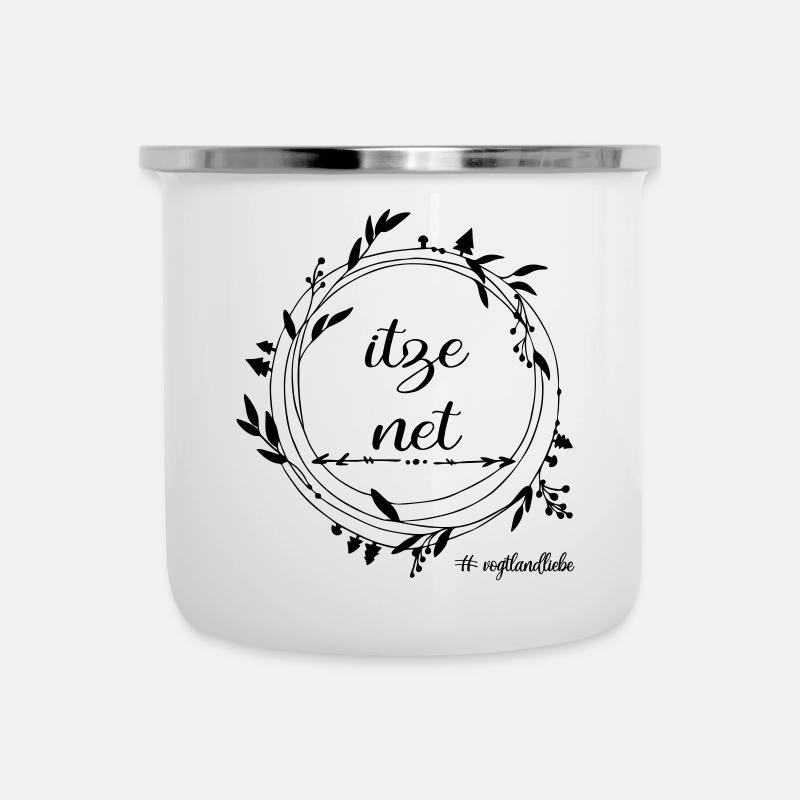 itze net - Emaille-Tasse - Weiß