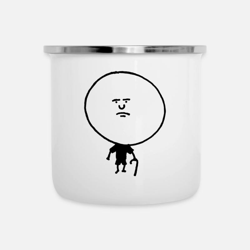 bigknopf 15 - Emaille-Tasse - Weiß
