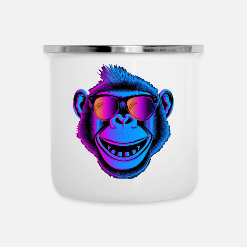 All monkey or what? - Camper Mug - white