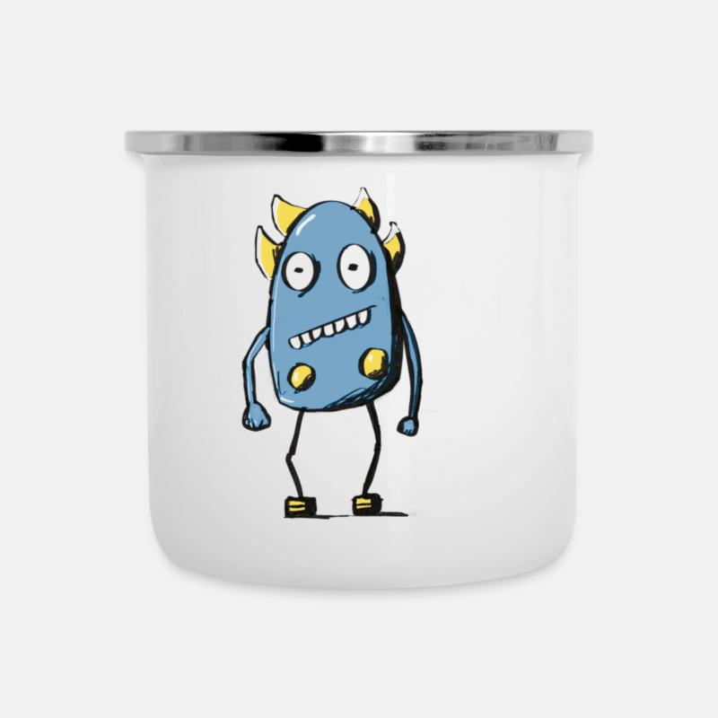 Little Namo - Emaille-Tasse - Weiß