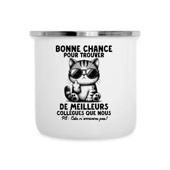 Idée Cadeau Départ Collègue De Travail Humour - Tasse émaillée - blanc - Devant