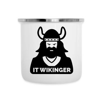 IT Wikinger: Tech Nordic Viking - Emaille-Tasse - Weiß - Vorne