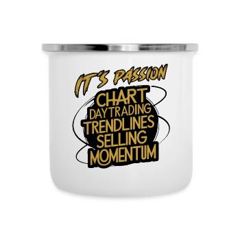 Trading ma passion cool trading design - Tasse émaillée - blanc - Devant