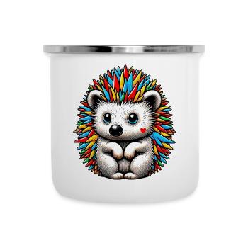 Hedgehog - Camper Mug - white - Front