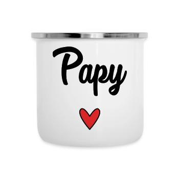 OPA. VATERTAG. ALLES Gute zum Tag des Großvaters. ICH LIEBE DICH. - Emaille-Tasse - Weiß - Vorne