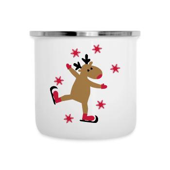 Super autocollant pour Noël - Tasse émaillée - blanc - Devant