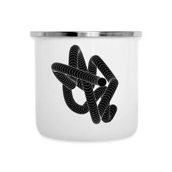 geometric tubes design. - Camper Mug - white - Front