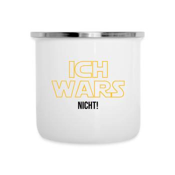 Ich wars nicht! - Emaille-Tasse - Weiß - Vorne