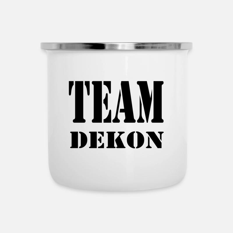 Team Dekon - Emaille-Tasse - Weiß