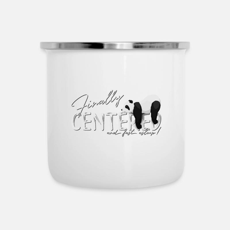 Finally Centered & Fallen Asleep Zen Yoga Panda - Camper Mug - white