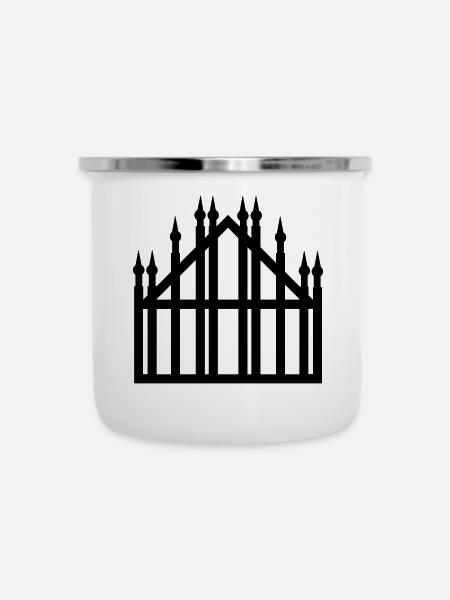 Dom von Mailand - Emaille-Tasse - Weiß