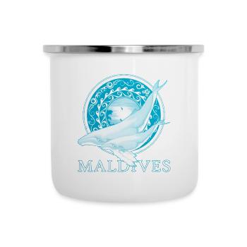 Buckelwale Malediven - Emaille-Tasse - Weiß - Vorne