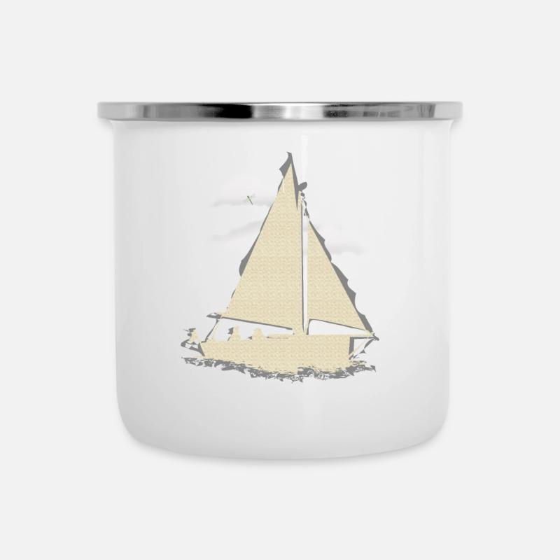 SegelSache - Emaille-Tasse - Weiß