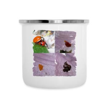 Two ladybirds in family planning - Camper Mug - white - Front
