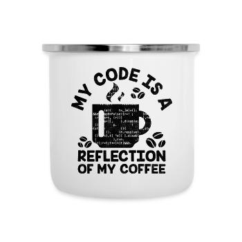 Kaffee-Codierung Programmierer Programmierer Entwickler Nerd Coff - Emaille-Tasse - Weiß - Vorne