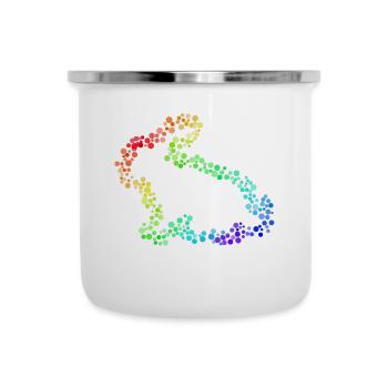 Bunny colorful dots - Camper Mug - white - Front