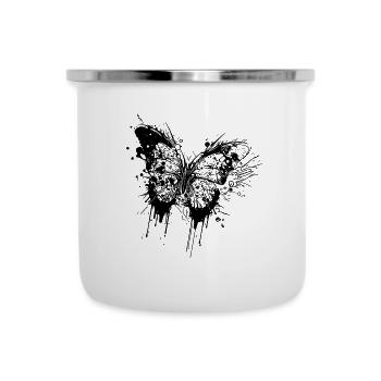 Tatouage Ink Splash Butterfly - Tasse émaillée - blanc - Devant