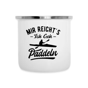 Paddeln Paddelboot Kajak Kajakfahren - Emaille-Tasse - Weiß - Vorne