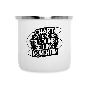 Trading ma passion cool trading design - Tasse émaillée - blanc - Devant