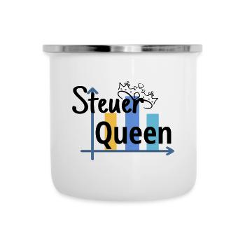Steuer Queen - Steuerfachangestellte - Emaille-Tasse - Weiß - Vorne