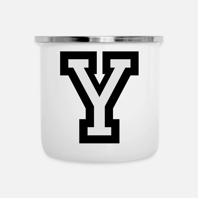 Letter Y two-color - Camper Mug - white