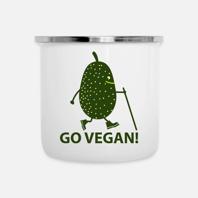 Go vegan! - Camper Mug - white