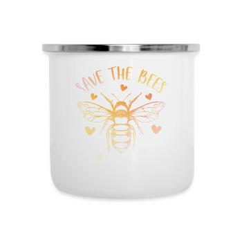 Sauvez les abeilles - Tasse émaillée - blanc - Devant