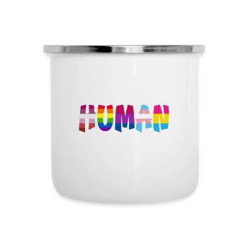 Human LGBT Pride Month Gay Bi Trans - Emaille-Tasse - Weiß - Vorne