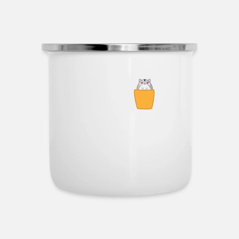 Hamster in chest pocket - Camper Mug - white