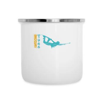 Awesome since 1966. Wakeboard Lifestyle - Emaille-Tasse - Weiß - Vorne