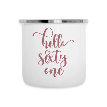 Hallo einundsiebzig süßer 71 Jahre alter Geburtstag - Emaille-Tasse - Weiß - Vorne