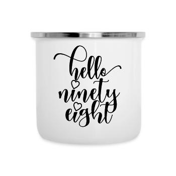 Hello Ninety Eight Cute 98 Years Old Birthday - Camper Mug - white - Front