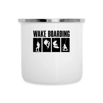 Wakeboard Wakeboarder Wakeboarding Idée Cadeau - Tasse émaillée - blanc - Devant