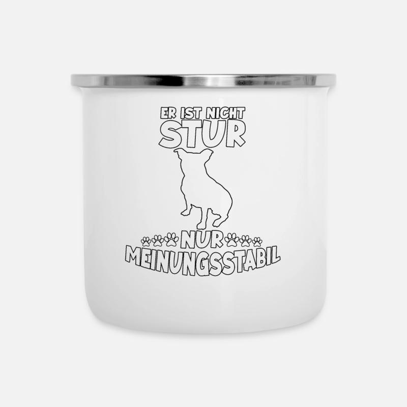 Witzig Hunde Spruch Motiv Pit Bull Terrier Pitbull - Emaille-Tasse - Weiß