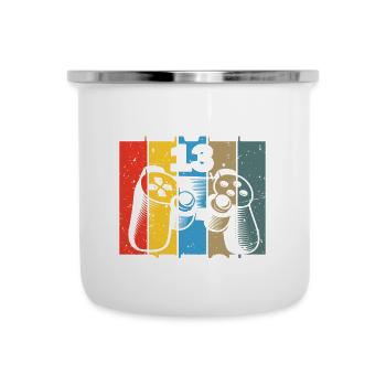 Level 13 Erreicht Gamer - Emaille-Tasse - Weiß - Vorne