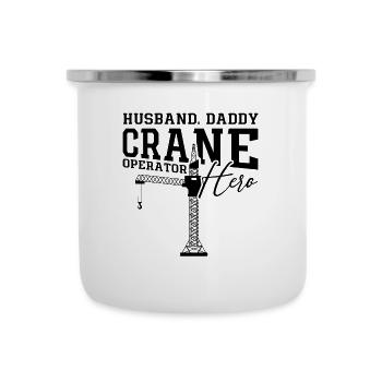 Grutier Grutier Ouvrier de la construction Idée cadeau construction - Tasse émaillée - blanc - Devant