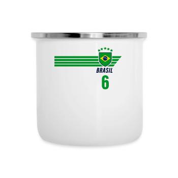 Brazil Brazilian Seleção Football Fan Jersey - Camper Mug - white - Front