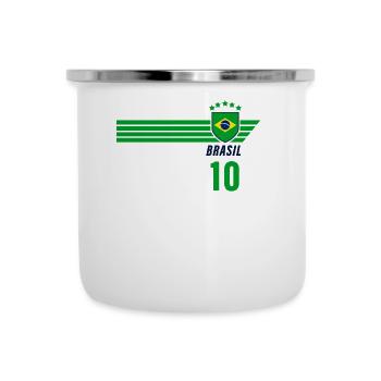 Brazil Brazilian Seleção Football Fan Jersey - Camper Mug - white - Front