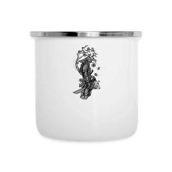 Samurai I Japanese Tattoo Manga Anime Mask for - Camper Mug - white - Front