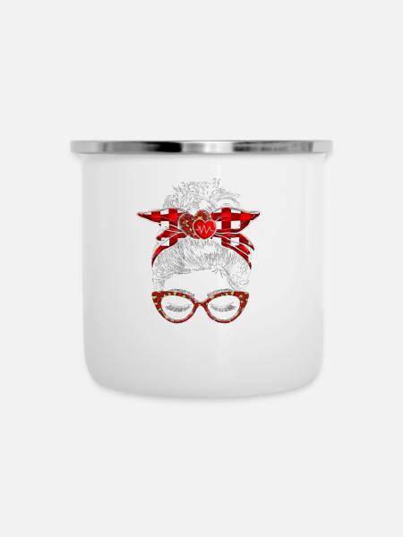 Krankenschwester - Emaille-Tasse - Weiß
