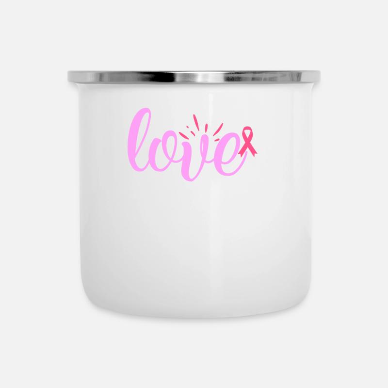 Liebe - Emaille-Tasse - Weiß