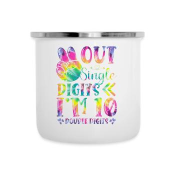 Peace From Single Digits I Am 10 | - Camper Mug - white - Front