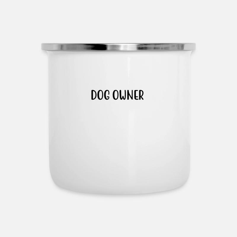 Ich bin kein Hundebesitzer - Emaille-Tasse - Weiß