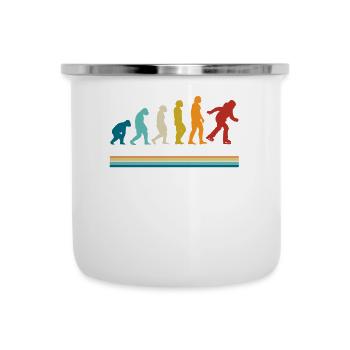Eislaufen - Emaille-Tasse - Weiß - Vorne
