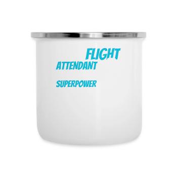 Personnel de cabine de l’hôtesse de l’air hôtesse de l’air - Tasse émaillée - blanc - Devant
