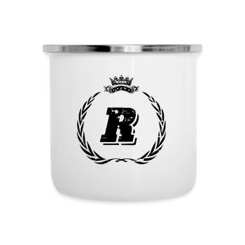 R letter wreath - Camper Mug - white - Front