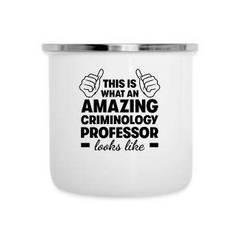 Professeur de criminologie incroyable - Tasse émaillée - blanc - Devant