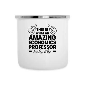 Professeur d’économie incroyable - Tasse émaillée - blanc - Devant