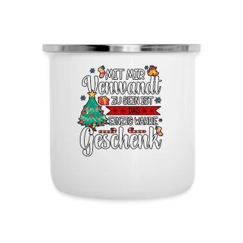 Weihnachten - Emaille-Tasse - Weiß - Vorne